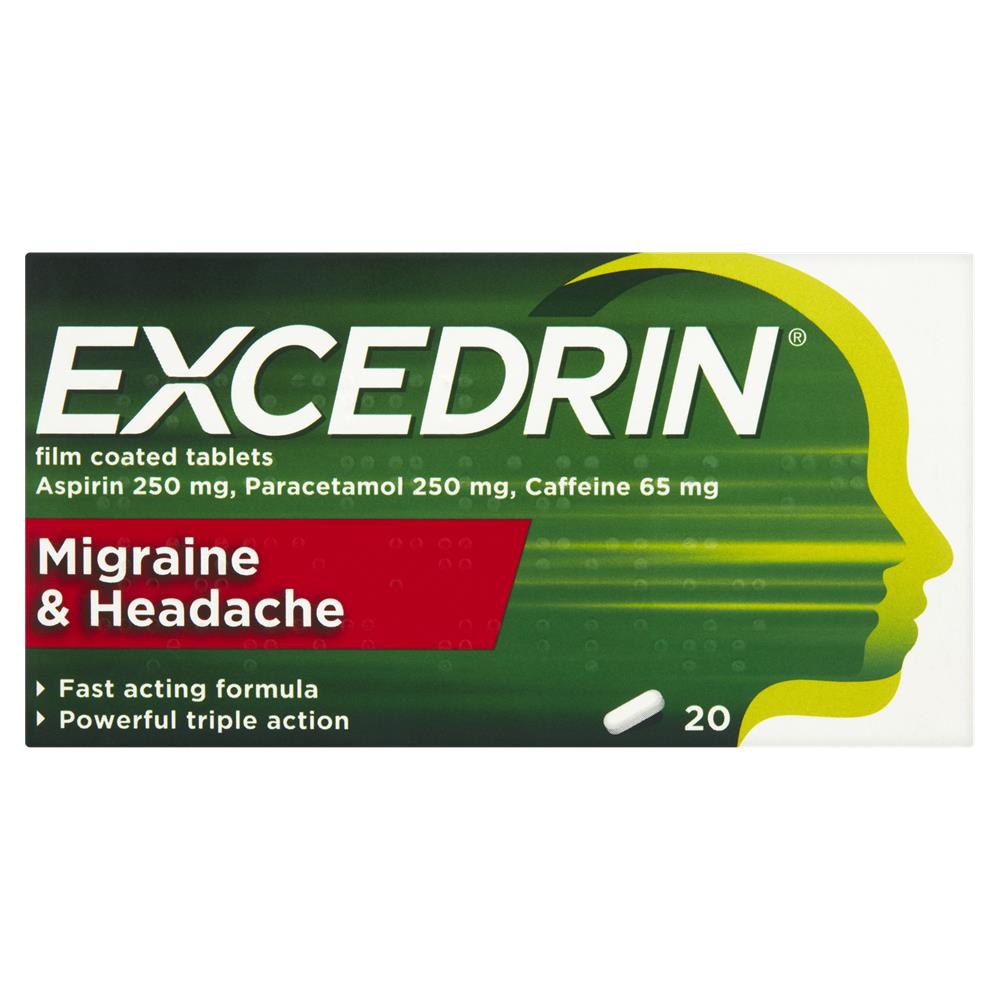 Excedrin Migraine & Headache Film Coated 20 Tablets McGorisks