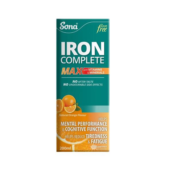 Sona Iron Complete MAX Liquid Iron Supplement 200ml McGorisks