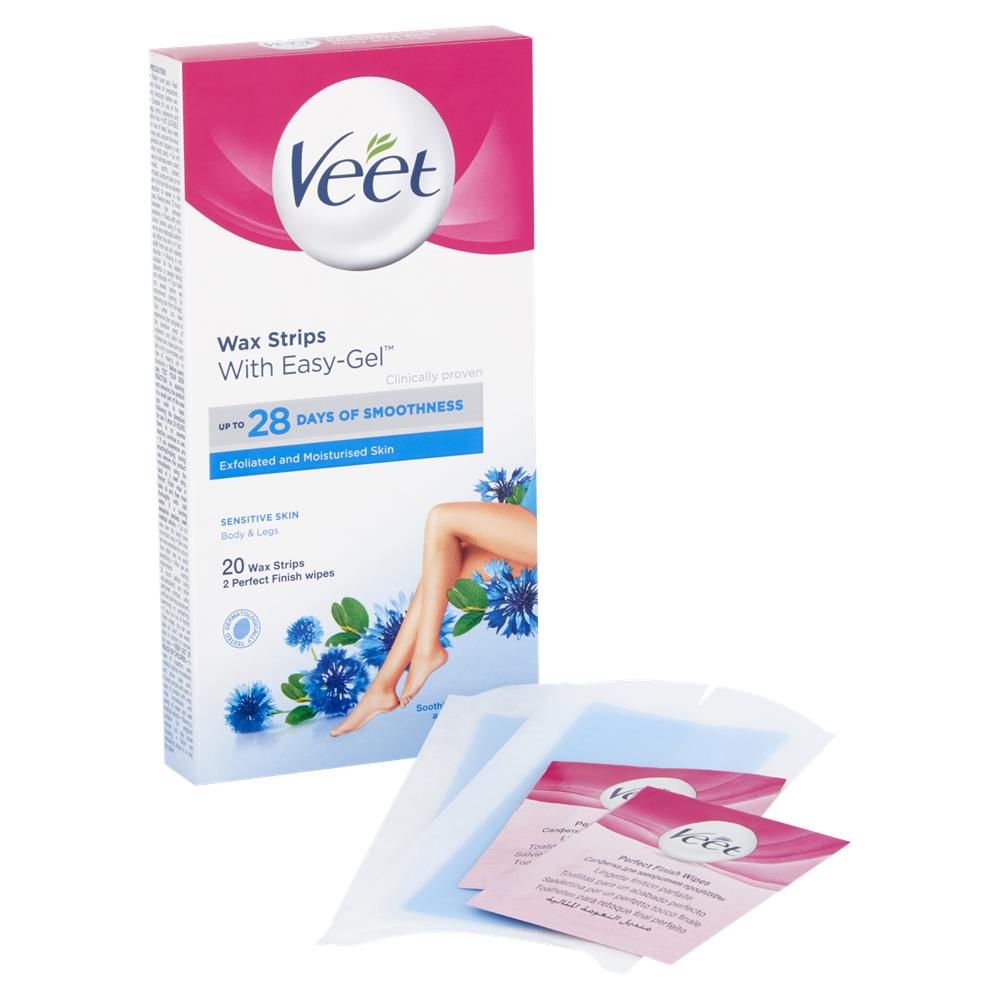 Veet Wax Strips Sensitive Skin With EasyGel 20 Wax Strips McGorisks