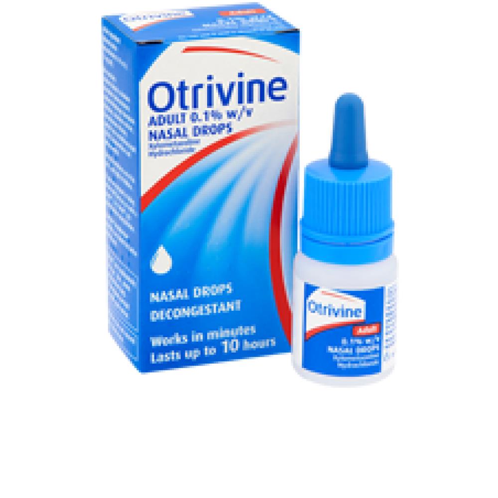 Otrivine Decongestant Adult 0.1 Nasal Drops 10ml McGorisks Pharmacy