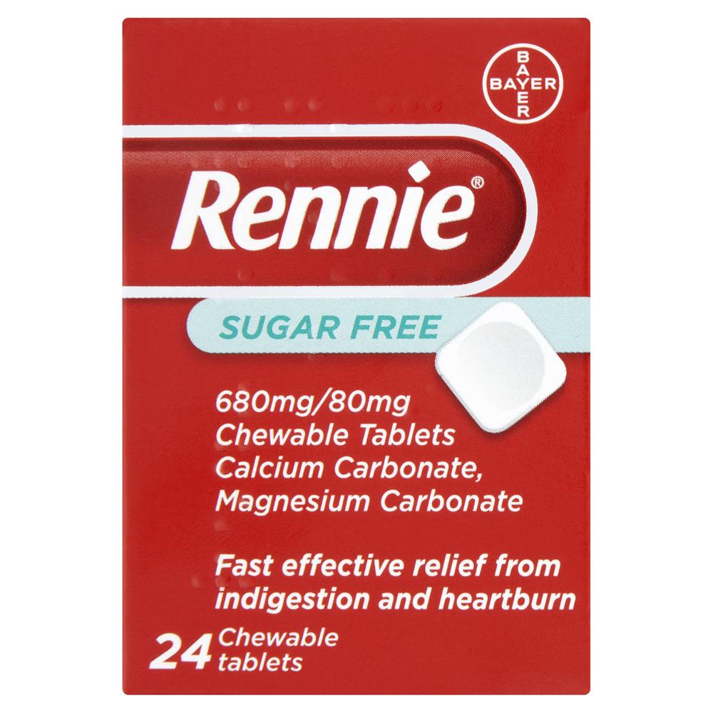 Rennie Sugar Free Heartburn & Indigestion Relief 24 Tablets McGorisks