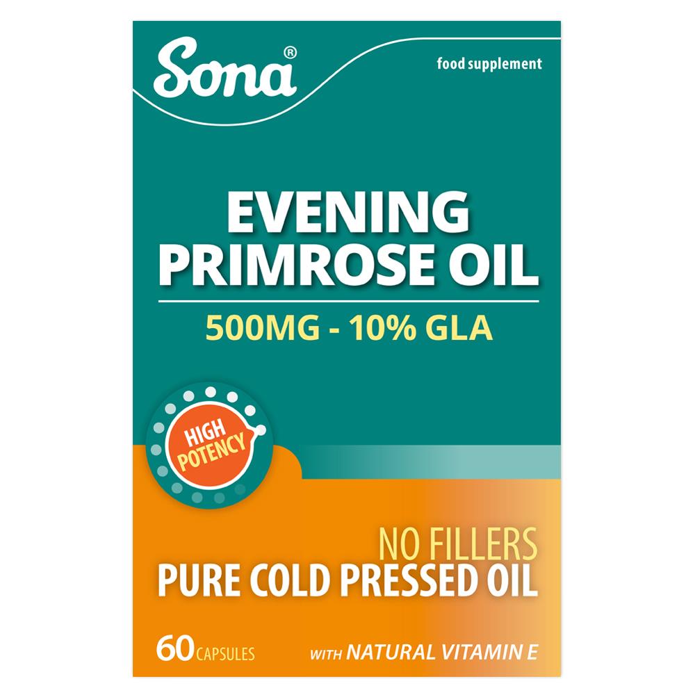 Sona Evening Primrose Oil 500mg 60 Capsules McGorisks Pharmacy and