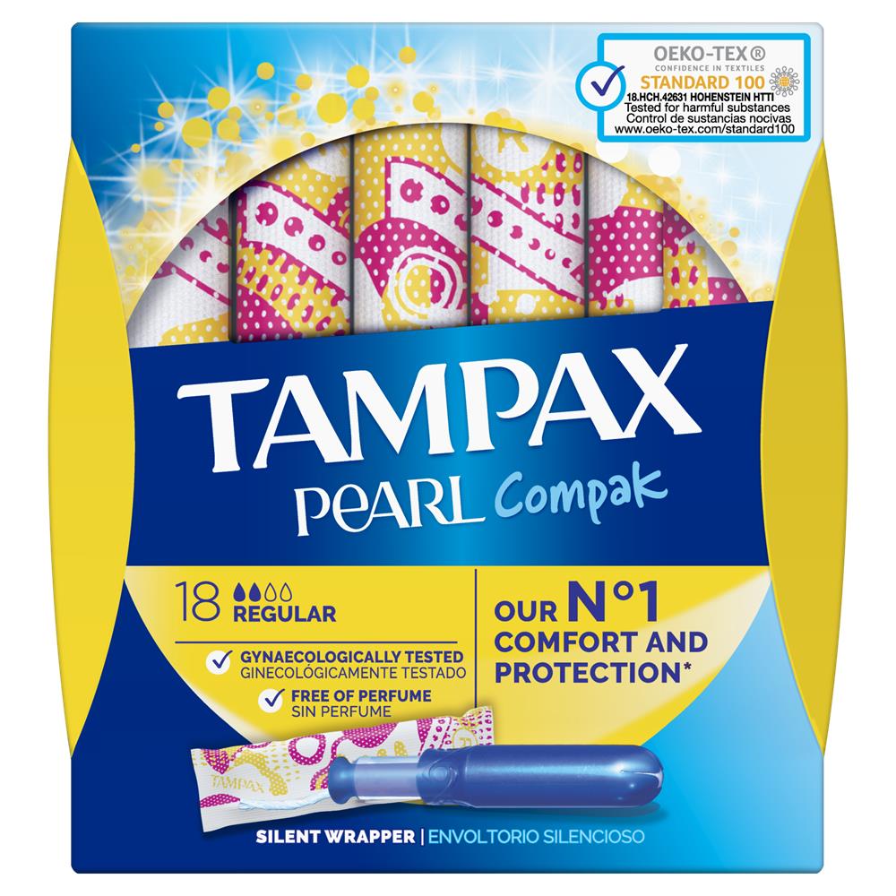 Tampax Pearl Compak Regular Tampons 18s McGorisks Pharmacy and Beauty