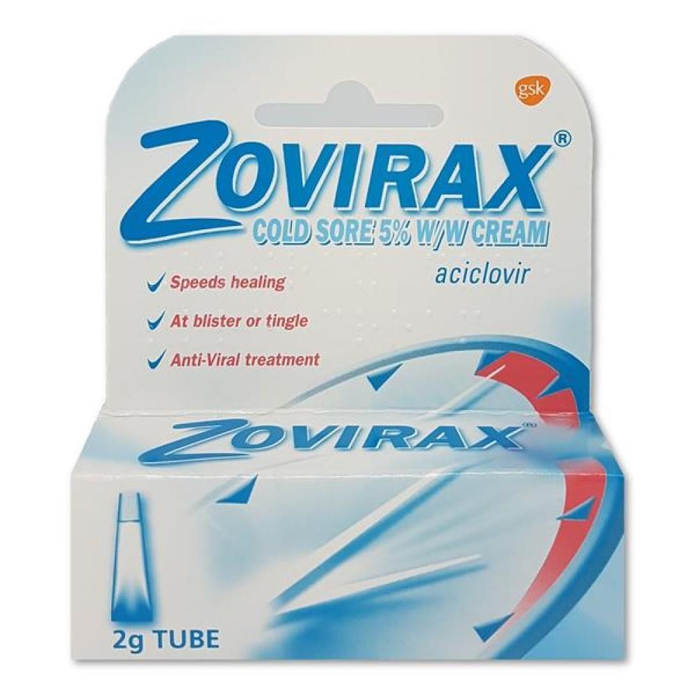Zovirax Cold Sore Cream 5 Tube 2g McGorisks Pharmacy and Beauty