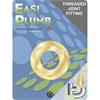 Easiplumb 1/2" Brass Hexagonal Backnut