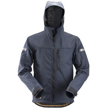 Snickers 1229 9504 Allroundwork Softshell Hooded Jacket - Navy/Black