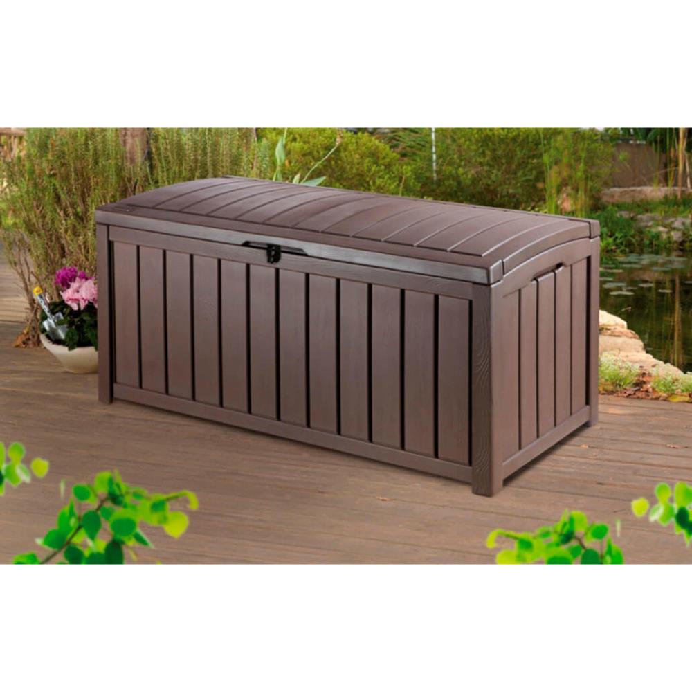 Keter Glenwood Garden Storage Deck Box Brown 17193522 Toolfix