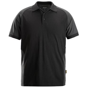 Snickers 2750 Two-Coloured Polo Shirt Black / Steel Grey