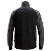 Snickers 2841 Two-Coloured Half-Zip Sweatshirt - Black/Steel Grey