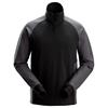 Snickers 2841 Two-Coloured Half-Zip Sweatshirt - Black/Steel Grey