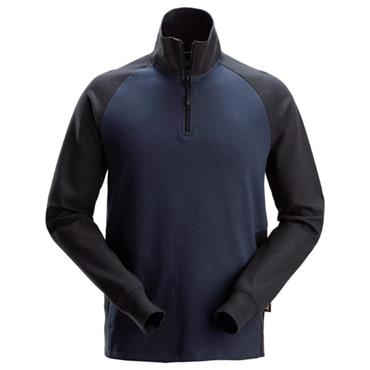 Snickers 2841 Two-Coloured Half-Zip Sweatshirt - Navy/Black