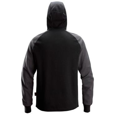 Snickers 2842 Two-Coloured Half-Zip Hoodie - Black/Steel Grey