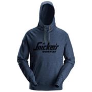 Snickers 2894 Logo Hoodie - Dark Navy Melange