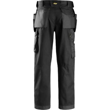 Snickers 3214 0404 Canvas+ Craftsmen Holster Pocket Trousers - Black