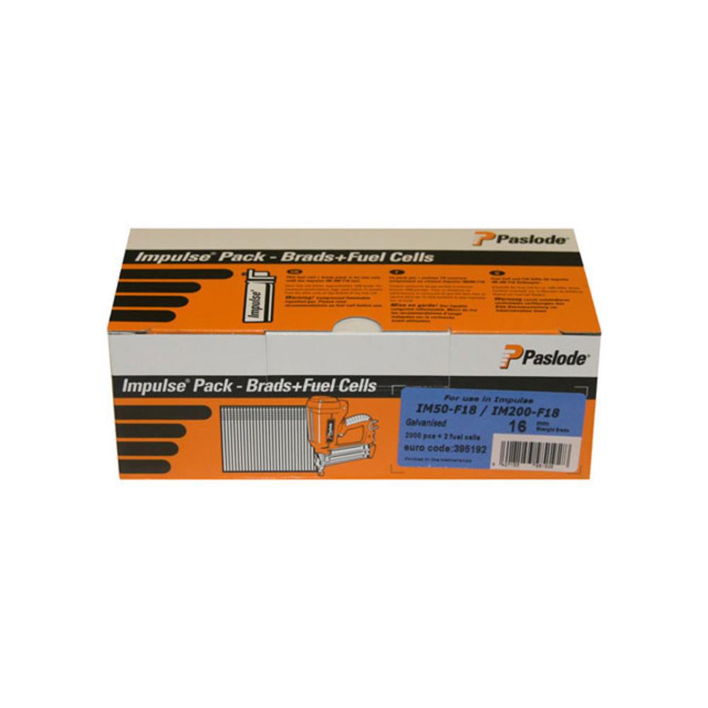 Paslode 395193 18G x 16mm ELGV Brad Fuel 2000 and 2 Fuel Cells