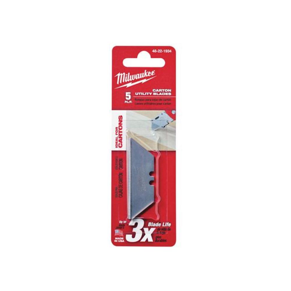 Milwaukee 5 Pc Carton Utility Knife Blades Toolfix Dundalk Co