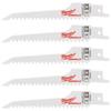 Milwaukee 48475052 125mm Plaster 6tpi Recip Blades (5 Pack)