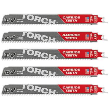 Milwaukee Recip Blade TCT TORCH 230mm x 8 Tpi - 5 Pack