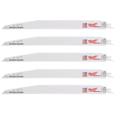 Milwaukee 48475711 Multi Material Heavy-Duty WRECKER Blades 300mm x 7/11 TPI (5 Pack)