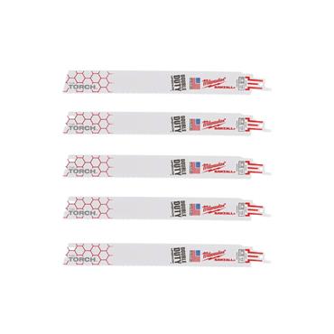 Milwaukee 48475787 TORCH Heavy Duty Metal Reciprocating Blades 230mm X 14TPI (5 Pack)