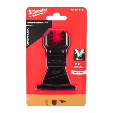 Milwaukee 48851151 Hardwood 64mm Open-Lok OMT HCS PRO-CURVE 3C Blade - 1pc