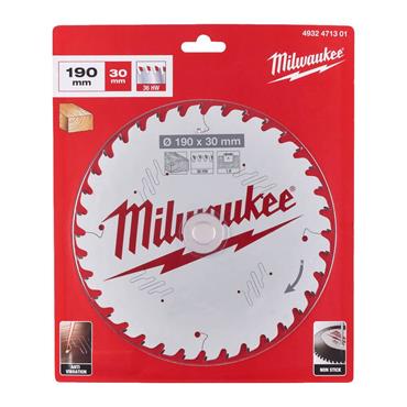 Milwaukee 4932471314 190 x 30mm 40T Wood TCT Blade