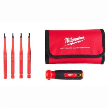 Milwaukee 4932493658 Insulated 4 in 1 Multi-Bit Screwdriver Set