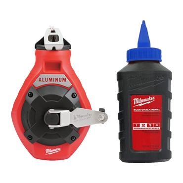 Milwaukee 4932493814 Fine Line Chalk Reel with Blue Chalk Refill