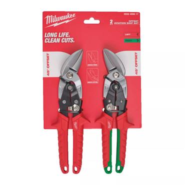 Milwaukee 4932499017 2 Piece Offset Aviation Snip Set