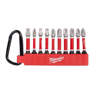 Milwaukee 4932500397 SHOCKWAVE Carabiner Screwdriver Bit Set (10 Pieces)