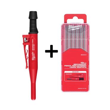 Milwaukee 4932501156 Mechanical Construction Pencil with Graphite Leads 10pc