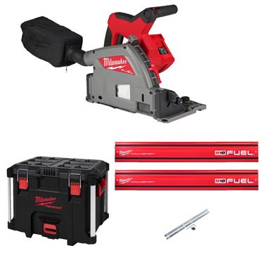 Milwaukee M18FPS55-0P Fuel 55mm Plunge Saw, 2 x Rails & Joining Bar (Bare Unit)