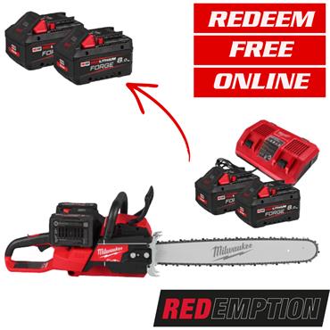 Milwaukee M18F2CHS50-802 M18 Dual Battery 50cm Chainsaw (2x8Ah Forge)