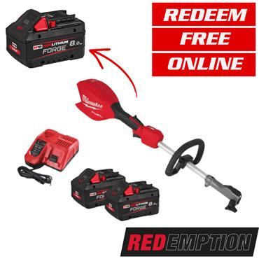 Milwaukee M18FOPH2-802 18V G2 FUEL Outdoor Power Head Garden Multi-Tool (2x8Ah Forge)