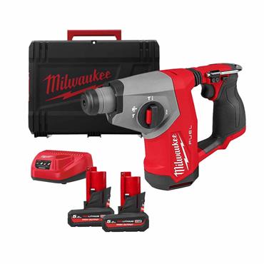 Milwaukee M12FHAC16-502X 12V 16mm FUEL SDS+ Hammer Drill (2x5Ah)