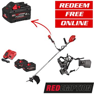 Milwaukee M18FBCU-802 FUEL Brush Cutter (2x8Ah Forge)