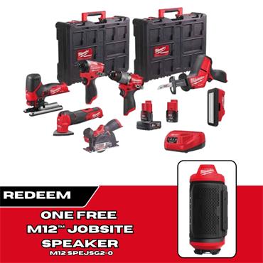 Milwaukee M12FPP7B2-622P 12V FUEL Powerpack (1x 6.0Ah & 1x 2.0Ah)