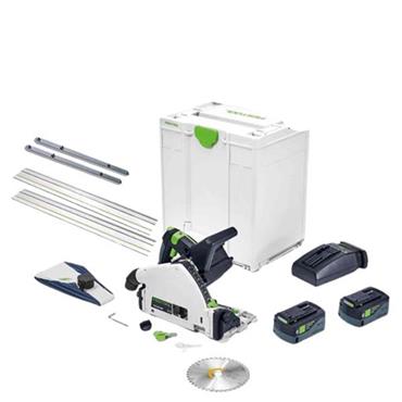 Festool 577077 TSC55 5,0 KEBI-Plus/XL-FS Plunge-Cut Saw (2x5.0Ah) (Rails & Joining Bars)