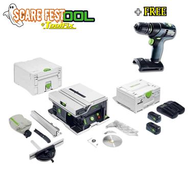 Festool 577375 Cordless Table Saw CSC SYS 50 EBI-Plus (2x5Ah) (FREE 577287)