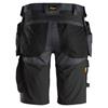 Snickers 6141 5804 AllroundWork Holster Pockets Stretch Shorts - Steel Grey/Black