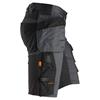 Snickers 6141 5804 AllroundWork Holster Pockets Stretch Shorts - Steel Grey/Black
