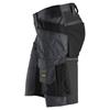 Snickers 6141 5804 AllroundWork Holster Pockets Stretch Shorts - Steel Grey/Black