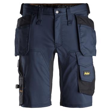 Snickers 6141 9504 AllroundWork Holster Pockets Stretch Shorts - Navy/Black