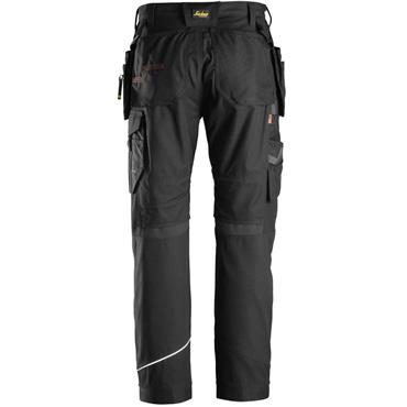 Snickers 6214 0404 RuffWork Canvas+ Work Trousers+ Holster Pockets Black/Black
