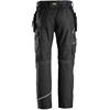 Snickers 6214 0404 RuffWork Canvas+ Work Trousers+ Holster Pockets Black/Black