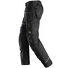 Snickers 6214 0404 RuffWork Canvas+ Work Trousers+ Holster Pockets Black/Black