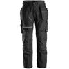 Snickers 6214 0404 RuffWork Canvas+ Work Trousers+ Holster Pockets Black/Black