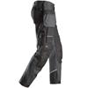 Snickers 6214 5804 RuffWork Canvas+ Work Trousers+ Holster Pockets Steel Grey/Black