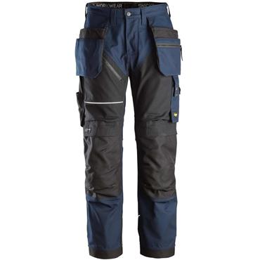 Snickers 6214 9504 RuffWork Canvas+ Work Trousers+ Holster Pockets Navy/Black