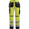 Snickers 6230 6658 Hi-Vis Trousers Holster Pockets+ CL2 Yellow/Steel Grey
